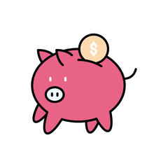Piggy Bank vector icon