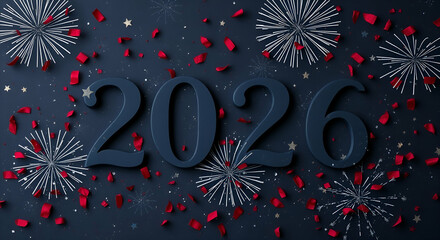 happy new year 2026 glitter background ai