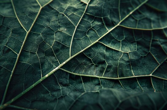Green Leaf Veins: Life's Blueprint
