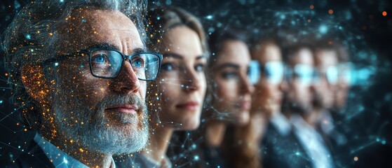 Professionals Engaged in Holographic Data Exploration