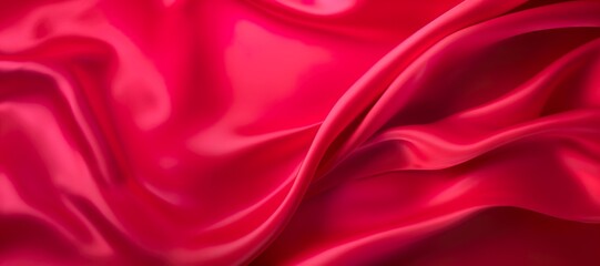 Obraz premium Ruby Red Neon Silk Abstract 