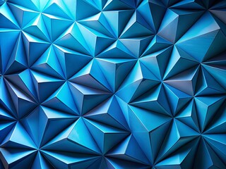 Fototapeta premium Blue Origami Gradient Background with Copy Space - Abstract Geometric Design