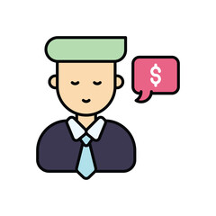 Financial Advisor vector icon