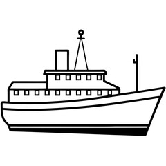 Fototapeta premium vector illustration of a ship