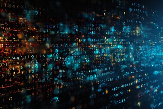 Digital Numbers Texture Seamless Generative Design
