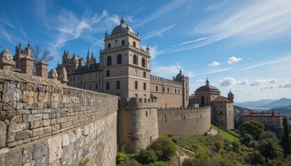 Photo of an old building with a long history which is typical of European buildings in the Middle Ages.
