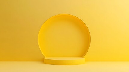 A bright, solid-colored background with a circular space in the middle, offering room for text. 