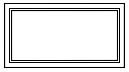 Obraz premium a minimalist, rectangular frame with three concentric borders, creating a clean and modern aesthetic