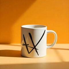 Minimalist Geometric Mug in Sunlight