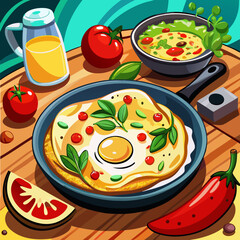 pizza with tomato and basil