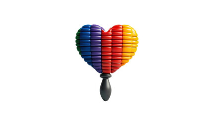 Rainbow Heart-Shaped Balloon Symbolizing LGBTQ Pride.