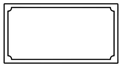 Obraz premium clean and simple vector frame, featuring double lines and subtle corner details, is perfect for adding a touch of understated elegance to your layouts