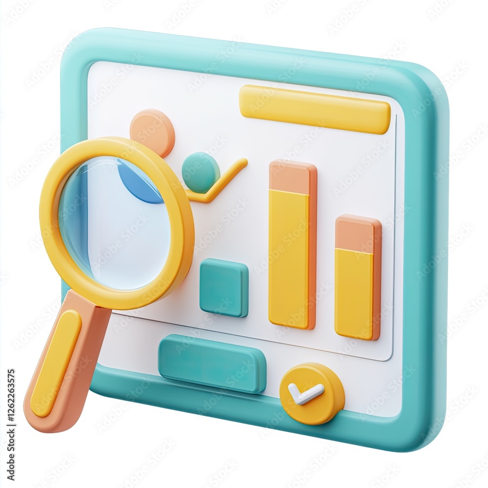 Poster Analyzing data dashboard icon