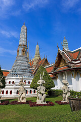 Fototapeta premium Places inside Wat Phra Kaew Grand Palace. Here are the main tourist attractions in Bangkok, Thailand.