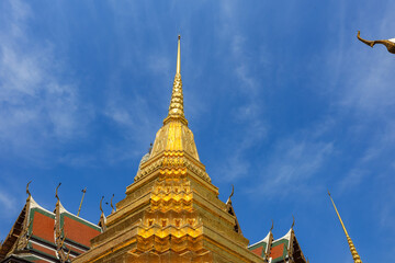 Fototapeta premium Places inside Wat Phra Kaew Grand Palace. Here are the main tourist attractions in Bangkok, Thailand.