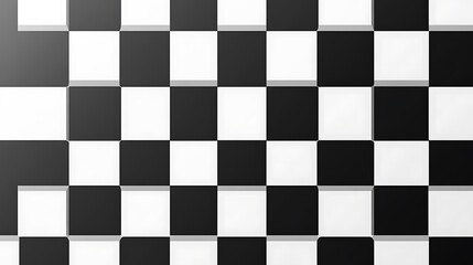Abstract Black And White Checkerboard Pattern Design