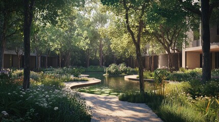 Serene Garden Oasis: Architectural Harmony with Nature