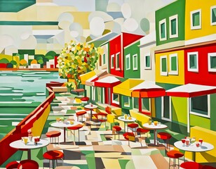 Cubist Café by the Waterfront