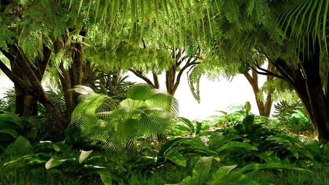 Tropical Forest Reveal with Alpha Channel Ending
