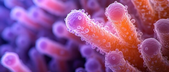 Naklejka premium Abstract Artistic Representation of Bacterial Growth