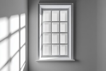 Obraz premium Light shining through a divided window onto a wall