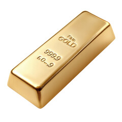 Shiny Gold Bullion Bar with Impressive Reflective Surface Detail