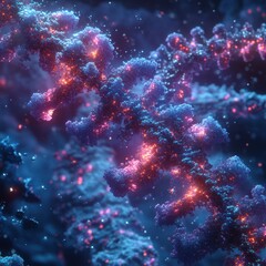 Fototapeta premium Artistic Visualization of Bacterial Interaction in High Fidelity