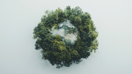 A realistic 3D representation of the globe, highlighting geographical features and providing ample space for text