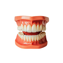 Obraz premium Realistic Model of Human Teeth and Gums for Dental Education Purposes
