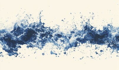 Obraz premium A serene visual effect is created by a close-up of bubbles and water ripples set against a light blue background