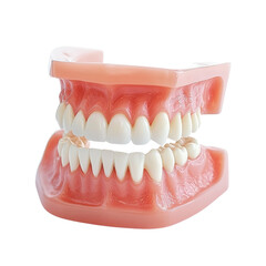 Obraz premium Realistic Dental Model Showing Upper and Lower Set of Human Teeth