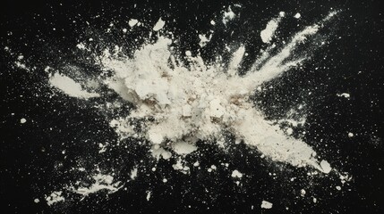 An artistic depiction of a coffee explosion is presented in abstract form, showcasing dynamic swirling motions and contrasting colors to emphasize energy and creativity