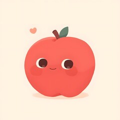 apple simple white background, generation AI 