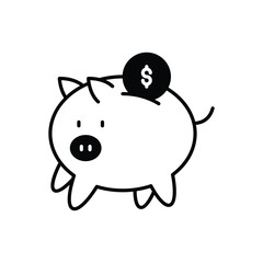 Piggy Bank vector icon