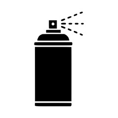 Spray Paint Can Icon, Black Aerosol Can Silhouette, Graffiti Art Symbol, Vector Spray Bottle Illustration, Airbrush Tool Design, Urban Street Art Concept, Editable Stencil Template
