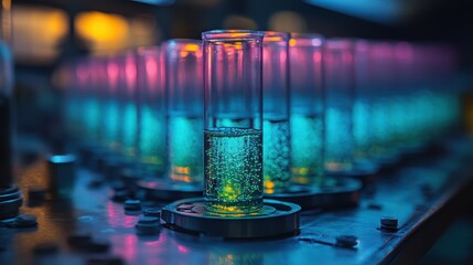 Glowing Test Tubes with Bioengineered Bacteria