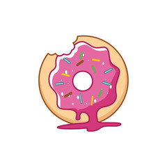 Vector illustration of donut icon isolated