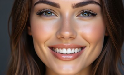 Smiling young woman with radiant skin