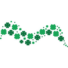 St Patricks Day clover wave