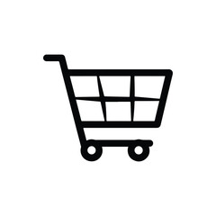 Shopping cart icon vector, trolley cart vectot, market symbols