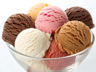 Five scoops of Ice Cream ai generated