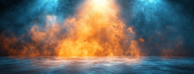 Obraz premium Concrete floor of a desolate alley