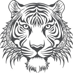 Lion's Strength in Mandala Design, Lion head mandala design premium, coloring page for adults lion face mandala