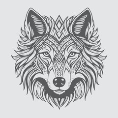 Beautiful fox, coloring page for adults,  mandala, high detailed, no background, mandala