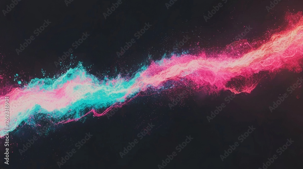 Poster a dynamic visual effect is created by the vibrant abstract pattern of multicolored light refractions