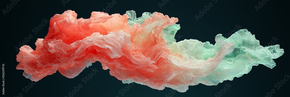 Poster a dynamic visual experience is created by the combination of wavy lines in various hues on a vibrant