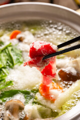 美味しい鍋料理のしゃぶしゃぶ