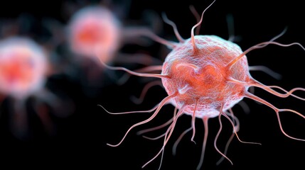 Microscopic Cellular Structures  Biomedical Research  Scientific Innovation