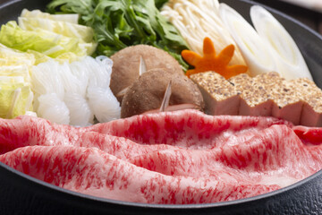 牛肉が美味しいすきやき