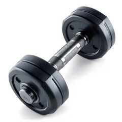 Isolated dumbbell showcasing fitness equipment for strength training